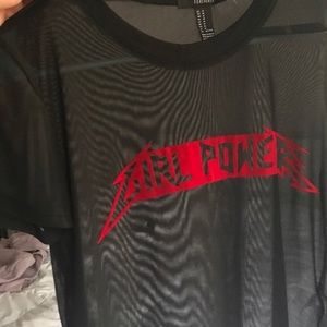 Mesh “girl power” shirt
